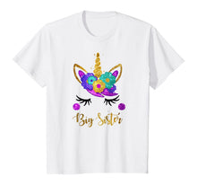 Load image into Gallery viewer, Big Sister Unicorn Birthday Girl T-Shirt Unicorn Gift Womens
