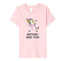 Load image into Gallery viewer, Dabbing Unicorn Birthday Girl Gift 10 Years Old Born in 2008