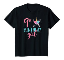 Load image into Gallery viewer, 9th Birthday Shirt Girl Unicorn Ninth Birthday Outfit