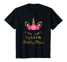 Load image into Gallery viewer, Floral Unicorn Stepdad Of The Birthday Princess T-shirt
