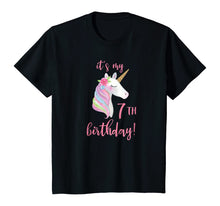 Load image into Gallery viewer, Kids It's My 7th Birthday Unicorn Outfit, 7th Birthday Girl Shirt