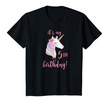 Load image into Gallery viewer, Kids It's My 5th Birthday Unicorn Outfit, 5th Birthday Girl Shirt