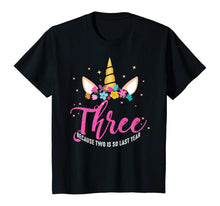 Load image into Gallery viewer, 3 Years Old Birthday Girl Gifts Unicorn 3rd Birthday T-Shirt