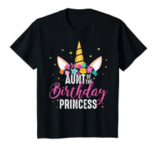 Load image into Gallery viewer, Aunt Of The Birthday Princess Aunt Gift Unicorn Birthday T-Shirt