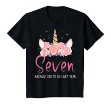 Load image into Gallery viewer, 7 Years Old Birthday Girl Gifts Unicorn 7th Birthday T-Shirt