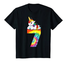 Load image into Gallery viewer, 7th Birthday Unicorn Shirt Girls Tie Dye Gift Party Outfit T-Shirt