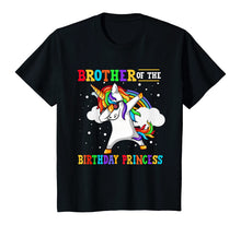Load image into Gallery viewer, Brother of the Birthday Princess Unicorn Girl T-Shirt T-Shirt