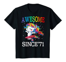 Load image into Gallery viewer, Unicorn 49th Birthday Gift Rainbow 1971 49 Years Old T-Shirt
