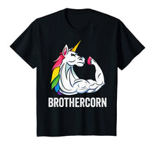 Load image into Gallery viewer, Cute Unicorn Brother Girl Birthday Party Apparel BrotherCorn T-Shirt