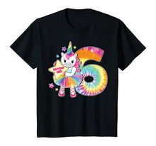 Load image into Gallery viewer, 6th Birthday Unicorn Shirt Gift for Girls Age 6 Tie Dye Tee T-Shirt