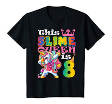 Load image into Gallery viewer, Girls Slime Queen 8 8th Birthday Unicorn T Shirt Gift