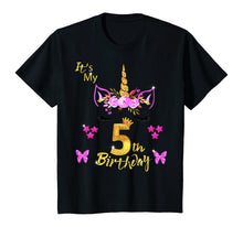 Load image into Gallery viewer, Unicorn Birthday Shirt For Girls OMG It's My 5th Birthday