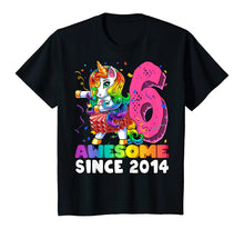Load image into Gallery viewer, Awesome Since 2014 Flossing Unicorn Tutu 6th Birthday Gift T-Shirt