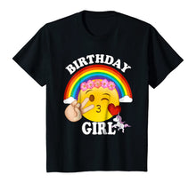 Load image into Gallery viewer, Emoji Birthday Shirt For Girls Unicorn Rainbow Heart Kiss