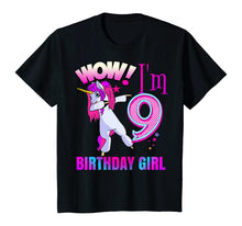 Load image into Gallery viewer, CUTE 9th Birthday Girl Dabbing Unicorn Shirt Party Outfit