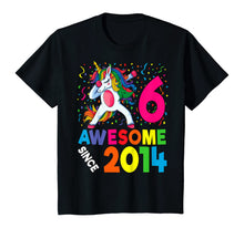 Load image into Gallery viewer, 6th Birthday Dabbing Unicorn Party Gift For 6 Years Old Girl T-Shirt