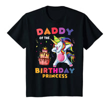 Load image into Gallery viewer, Daddy Of The Birthday Princess Unicorn Dabbing T shirt T-Shirt