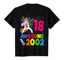 Load image into Gallery viewer, 18th Birthday Dabbing Unicorn Party Gift 18 Years Old Girl T-Shirt