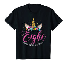 Load image into Gallery viewer, 8 Years Old Birthday Girl Gifts Unicorn 8th Birthday T-Shirt
