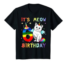 Load image into Gallery viewer, 6th Birthday Unicorn Cat 6 Years Old Caticorn Kittycorn Tee