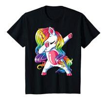 Load image into Gallery viewer, Dabbing Unicorn T shirt Girls Kids Women Rainbow Unicorns