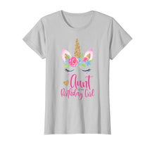 Load image into Gallery viewer, Womens Unicorn Aunt of the Birthday Girl Shirt Matching Party Tee