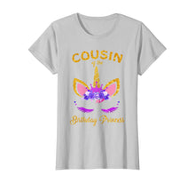 Load image into Gallery viewer, Cousin Of The Birthday Princess Unicorn Birthday Girl T-Shirt