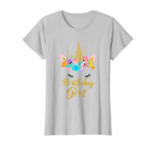 Load image into Gallery viewer, Unicorn Birthday Girl T-Shirt Gift Birthday Present For Girl