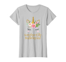 Load image into Gallery viewer, Floral Grandma of the Birthday Girl Unicorn Shirt