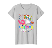 Load image into Gallery viewer, Girls 10th 10yr Birthday Unicorn Dabbing Awesome Since 2010 T-Shirt