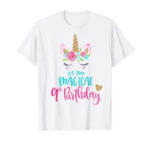 Load image into Gallery viewer, Unicorn 9th Birthday Party Shirt Girl 9 Years Old T-Shirt