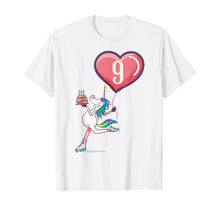 Load image into Gallery viewer, Skating UNICORN 9 year old | 9th Birthday Girl Shirt Gift