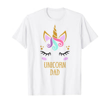 Load image into Gallery viewer, Mens Cute Unicorn Dad T-Shirt, Birthday, Baby Shower Gift