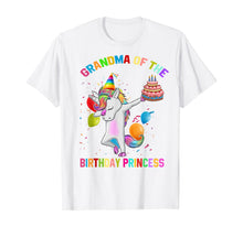 Load image into Gallery viewer, Womens Grandma of the Birthday Princess Unicorn Outfit T-Shirt