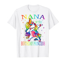 Load image into Gallery viewer, Nana of the Birthday Princess Unicorn Girl T-Shirt