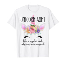 Load image into Gallery viewer, Cute Unicorn Birthday Gift T Shirt for Auntie Unicorn Aunt