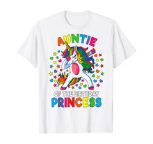 Load image into Gallery viewer, Auntie Of The Birthday Princess Dabbing Unicorn Party Gift T-Shirt