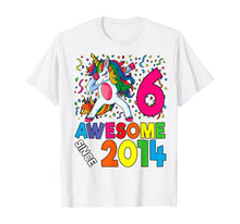 Load image into Gallery viewer, 6th Birthday Dabbing Unicorn Party Gift For 6 Years Old Girl T-Shirt