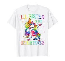 Load image into Gallery viewer, Lil Sister of the Birthday Princess Unicorn Girl T-Shirt
