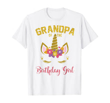 Load image into Gallery viewer, Grandpa Of The Birthday Girl Party Outfit Unicorn Matching T-Shirt