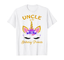 Load image into Gallery viewer, Uncle Of The Birthday Princess Unicorn Matching Family Shirt