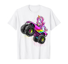 Load image into Gallery viewer, Monster Truck Unicorn Birthday Party Monster Truck Girl Gift T-Shirt