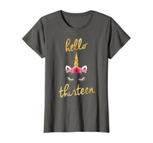 Load image into Gallery viewer, 13th Birthday Unicorn Gift Shirt for Girls - Hello Thirteen