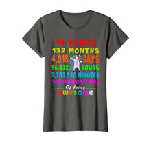 Load image into Gallery viewer, 11 Yrs Old 132 Months of Being Awesome 11th Birthday Unicorn T-Shirt