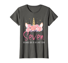 Load image into Gallery viewer, 7 Years Old Birthday Girl Gifts Unicorn 7th Birthday T-Shirt