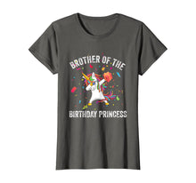 Load image into Gallery viewer, Brother of the Birthday Princess Gift Dabbing Unicorn Girl T-Shirt