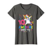 Load image into Gallery viewer, Girls 10th 10yr Birthday Unicorn Dabbing Awesome Since 2010 T-Shirt