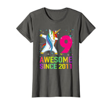 Load image into Gallery viewer, 9 Years Old 9th Birthday Unicorn Dabbing For Girl Party T-Shirt