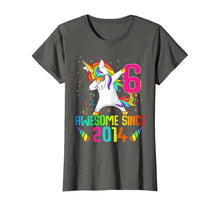 Load image into Gallery viewer, 6 Years Old 6th Birthday Awesome Since 2014 Unicorn Dabbing T-Shirt