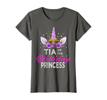 Load image into Gallery viewer, Tia Of The Birthday Princess Mother Girl Unicorn Birthday T-Shirt